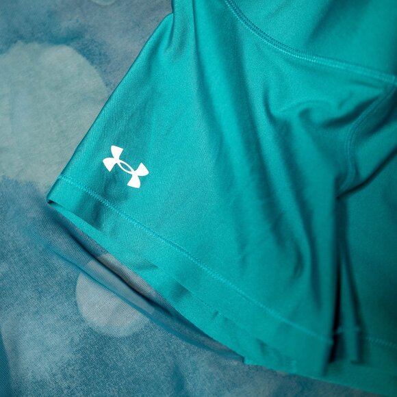 Under Armour Teal Compression Shorts – Size Small - Picture 2 of 5